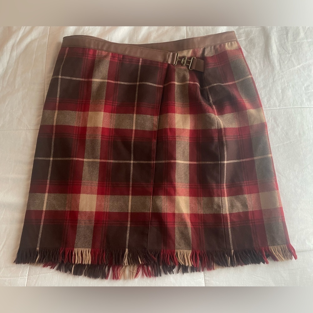 Jones New York Vintage Wool Tartan Plaid Mini Skirt 12 Academia Gilmore Girls